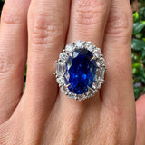Oval Natural Blue Sapphire Ring - Bay Hill Jewelers