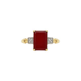 Carnelian and Diamond Ring
