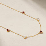 Trinity Ruby and Diamond Station Necklace