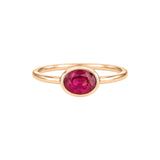 Bezel Set Oval Ruby Ring