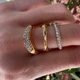 18K Rose Gold Diamond Swirl Ring