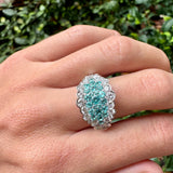 Paraiba Tourmaline and Diamond Ring