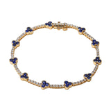 Trinity Sapphire and Diamond Tennis Bracelet