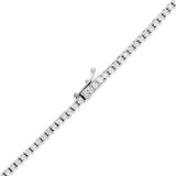 IN STOCK 5cttw Round Diamond Tennis Necklace 16" 14KWG