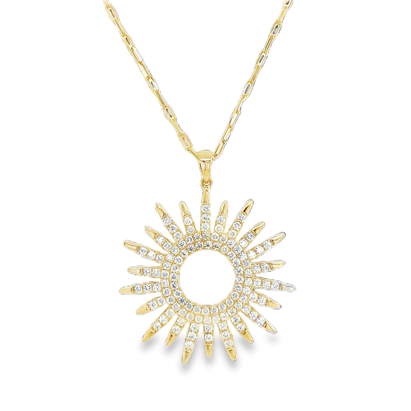 Diamond Sun Burst Pendant