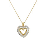 Diamond Heart Necklace on Box Chain