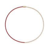 Diamond and Ruby Tennis Necklace