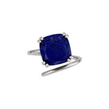 Cushion Cut Lapis Bypass Ring