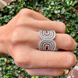 18K White Gold & Diamond Interlacing Loop Ring