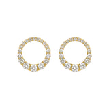 Front Facing Graduated Diamond Hoops