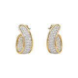 Two-Tone Inside Out Diamond Hoops