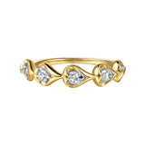 Gabriel & Co. - Fiora - 14K White Yellow Gold Diamond Stackable Ring - Bay Hill Jewelers