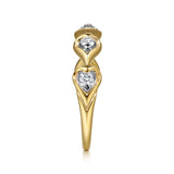 Gabriel & Co. - Fiora - 14K White Yellow Gold Diamond Stackable Ring - Bay Hill Jewelers