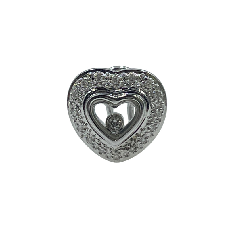 Floating Diamond Heart Earrings2