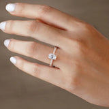 IN STOCK 114K Rose Gold Diamond Hidden Halo Semi-Mount Engagement Ring