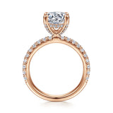 IN STOCK 14K Rose Gold Prong Set Solitaire Semi-Mount Diamond Engagement Ring