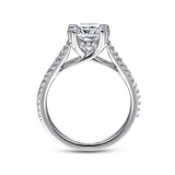IN STOCK 14K White Gold Diamond Double Band Engagement Ring