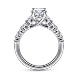 IN STOCK 14K White Gold Diamond Tapered Semi Mount Engagement Ring