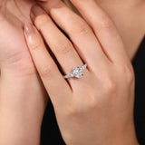 IN STOCK 14K White Gold Diamond Tapered Semi Mount Engagement Ring