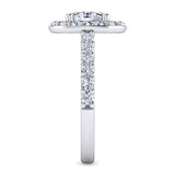 IN STOCK 14K White Gold Oval Halo Diamond Engagement Ring - Bay Hill Jewelers