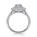 IN STOCK Platinum Oval Three Stone Diamond Engagement Ring - Bay Hill Jewelers