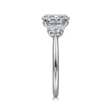 IN STOCK Platinum Oval Three Stone Diamond Engagement Ring - Bay Hill Jewelers