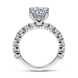 IN STOCK 14K White Gold Round Diamond Engagement Ring with Hidden Halo - Bay Hill Jewelers