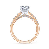 IN STOCK 14K White-Rose Gold Diamond Solitaire Engagement Ring