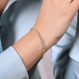 14K White-Yellow Gold Bujukan Diamond Split Bangle