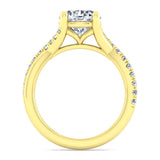 IN STOCK 114K Yellow Gold Twisted Round Diamond Engagement Ring