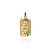 bay-hill-jewelers-Gabriel-14K-Yellow-Gold-Virgin-Mary-Jesus-Mens-Pendant