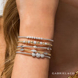 14K Yellow-White Gold Bujukan Diamond Stations Bangle