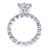 IN STOCK 18K White Gold Bezel Set Round Diamond Eternity Engagement Ring - Bay Hill Jewelers