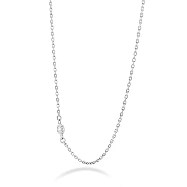 Hearts on Fire Signature Off-Set Single Bezel Necklace