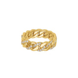 Diamond Alternating Cuban Link Men's Band - Bay Hill Jewelers