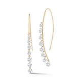 1.40cttw/14 Diamond Pierced Arc Earrings