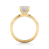 Classic Solitaire Engagement Ring with 3.5MM Wide Polished Shank