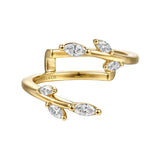 Gabriel & Co- 14K Yellow Gold Prong set Marquise Diamond Ring Enhancer - 0.3 ct - Bay Hill Jewelers