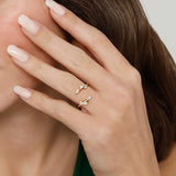 Gabriel & Co- 14K Yellow Gold Prong set Marquise Diamond Ring Enhancer - 0.3 ct - Bay Hill Jewelers