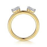 Gabriel & Co - Lace - 14K Yellow Gold Pear Diamond Enhancer - Bay Hill Jewelers