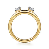 Gabriel & Co. Lela - 14K Yellow Gold Trapezoid Diamond Enhancer - 0.3 ct. size 6.5 - Bay Hill Jewelers
