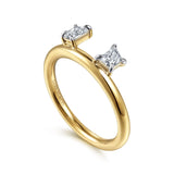Gabriel & Co. Lela - 14K Yellow Gold Trapezoid Diamond Enhancer - 0.3 ct. size 6.5 - Bay Hill Jewelers