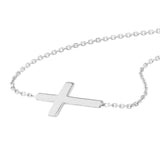 Sideways Mini Cross Adjustable Bracelet