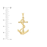 Men's Anchor Pendant with Rope Design