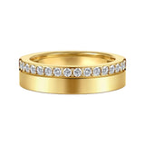 Gabriel & Co. - Ophelienne - 14K Yellow Gold 5mm Diamond Anniversary Cigar Band - Bay Hill Jewelers