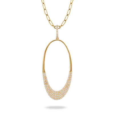 Fibonacci 18K Yellow Gold Diamond Pendant Necklace