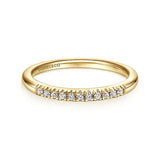 11 Stone French Pave Diamond Wedding Band