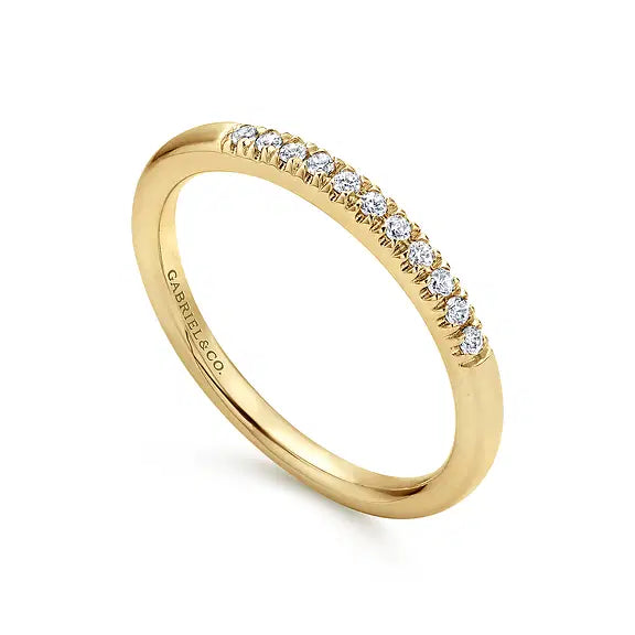 11 Stone French Pave Diamond Wedding Band