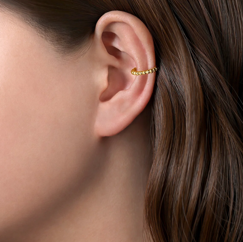 14K Yellow Gold Bujukan Single Ear Cuff