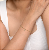 14K Yellow Gold Bujukan Initial A Bracelet